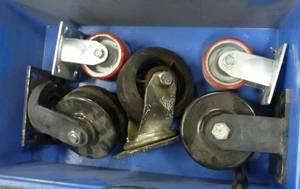 Large casters for machine or table bases