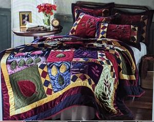 Velvety bedspread coverquilt - no pillow shams
