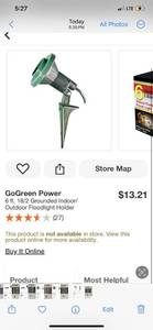 lot 8 image: GoGreen Power 6 ft. 182 Grounded IndoorOutdoor Floodlight Holder ($13 Retail Value)