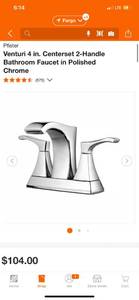 lot 28 image: Pfister LF-048-VNCC Venturi 4 in. Centerset 2-Handle Bathroom Faucet in Polished Chrome ($104 Retail Value)