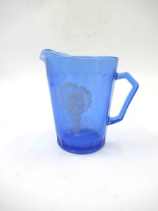 lot 40 image: Vintage Shirley Temple Blue Pitcher. Collectible. 