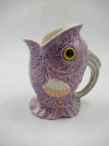 lot 43 image: Vintage Decorative Fish Pitcher. Bavaria. 5.5 ht.