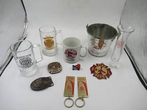lot 58 image: Lot of Misc. Vintage Firemen Memorabilia