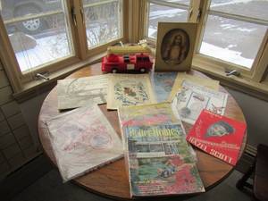 lot 69 image: Lot of Misc. Vintage Magazines, Sheet Music & Fire Engine Toy. Collectible. 