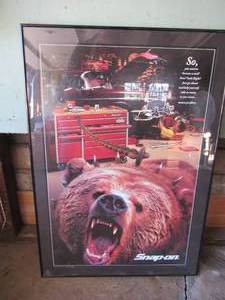 lot 149 image: Snap-On Tools Framed Poster. 