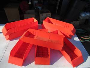 lot 155 image: Lot of 8 Stackable Storage Bins.