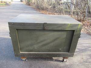 lot 208 image: Charming Vintage Carpenters Tool Chest on wheels. Cottage Core. Farmhouse. 