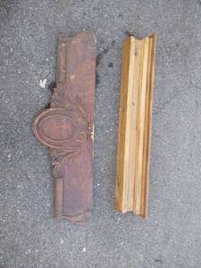 lot 220 image: Lot of 2 Vintage wood furniture parts & pieces