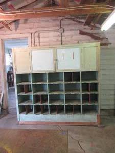 lot 242 image: Wooden Storage Cabinet  Shelving Unit for Shop