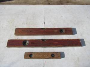 lot 245 image: Lot of 3 Antique Wooden Levels
