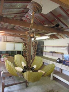 lot 256 image: Antique Victorian Hanging Light. (Electrified)