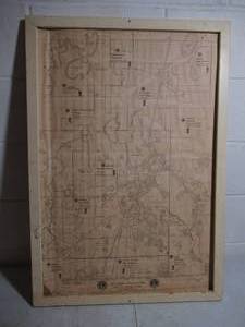 lot 285 image: Vintage Framed Plot Map of White Bear Lake, MN