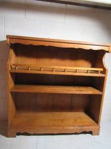 lot 295 image: Vintage wood Bookshelf. Nice. 
