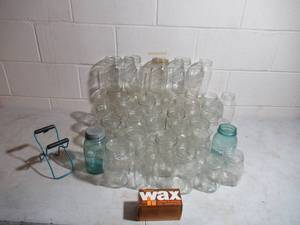 lot 300 image: Lot of 36 Vintage Quart Canning Jars Granny Cottage Core. Farmhouse. 