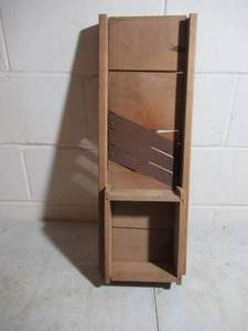 lot 303 image: Antique Sauerkraut Cutter. Mandolin, wood slicer. Primitive. Granny Cottage Core. Farmhouse.