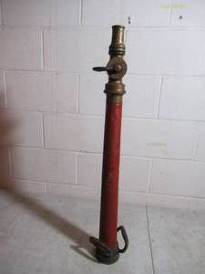 lot 313 image: Antique Brass Fire Hose Nosal Maufacturer J N Johnson Co. Mpls MN