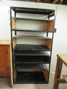 lot 342 image: Heavy Duty Metal Shelf.
