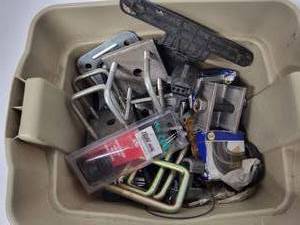 Miscelleanous Lot, Starter Solenoid, Bearings, Metal Plates, Tie Down