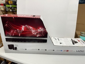 lot 5 image: New open box. Vizio 38-inch Sound Bar S3851W-D4 5.1 with Wireless Subwoofer & Rear Satellite Speakers, Black