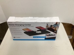 lot 38 image: Like new open box. Ubio Labs Home Charging Center 4-in-1 Wireless Charger wAddditional USB Output
