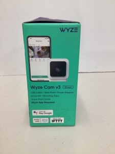 lot 43 image: Wyze Cam v3 Wired Cameras 1080p HD IndoorOutdoor Smart Home Security Camera with Color Night Vision and 2-Way Audio new