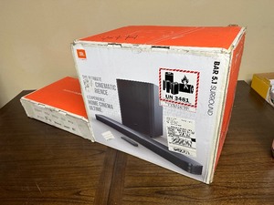 lot 1 image: JBL Bar 5.1 Surround 550W Virtual 5.1-Channel Soundbar System - Open Box Like New - Retail $599.95