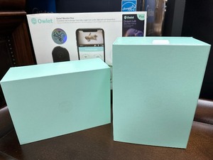 lot 25 image: Used like new condition. Owlet Dream Duo Smart Baby Monitor FDA-Cleared Dream Sock plus Owlet Cam - Tracks & Notifies for Pulse Rate & Oxygen while viewing Baby in 1080p HD WiFi Video - Mint