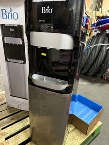 lot 47 image: Brio Water - Water Cooler with Hot  Cold Water & Ozone Cleaning System - Untested - Needs New Filter