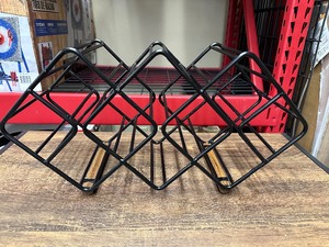 lot 55 image: Mikasa 12-Bottle Metal Stackable Wine Storage Rack, Antique Black - Like New