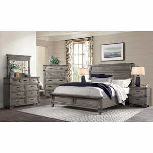 lot 18 image: Imagio Home Silverwood Bedroom Collection Queen size bed frame Like new Unused - Minor Scratches  cosmetic marks  no slats