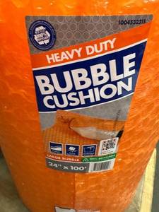 lot 56 image: New Heavy Duty Orange 24 x 100 Bubble Wrap  Cushion - Large Bubble