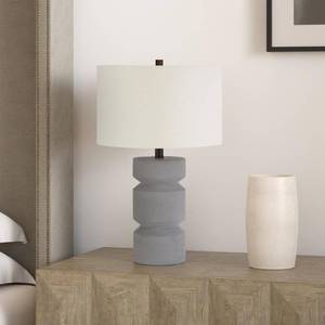 lot 38 image: Meyer&Cross Reyna Table Lamp in Concrete H 24in W 14.5in D14.5in Unused Like New