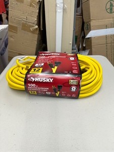 New Husky 100 ft. 123 Extension Cord, Yellow