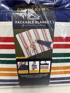 New PENDLETON Outdoor Packable Blanket Tote Pine Island Reversible Water Resistant