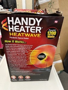 1200-Watt Oscillating Parabolic Heater - Used Good Condition - Tested Works Properly