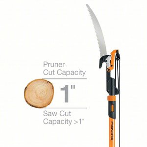 Fiskars 7-16 Chain-Drive Extendable Tree Pruner and Pole Saw - Precision-Ground Steel Blade for Cutting up to 1.25 Diameter New