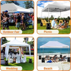 SereneLife 10x15 - Commercial Instant  Canopy  Shelter  Tent & Portable Carry Bag  SLGZ15W (White)