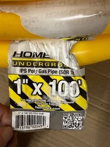 lot 36 image: Home-Flex 1 in. IPS x 100 ft. DR 11 Underground Yellow Polyethylene Gas Pipe