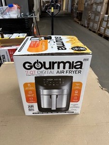 lot 21 image: Gourmia GAF798 Digital Air Fryer - No Oil Healthy Frying - 10 One-Touch Cooking Functions - Guided Cooking Prompts - Easy Clean-Up - 7-Quart Basket - Recipe Book Included new open box