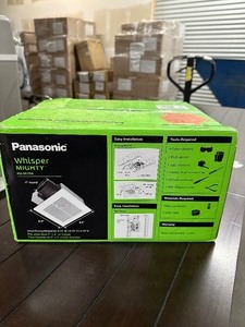 lot 30 image: Panasonic Whisper Mighty Pick-A-Flow 7090 CFM CeilingWall Bathroom Exhaust Fan, Energy Star with 9 in. x 9 in. Grille Footprint - Like New Open Box