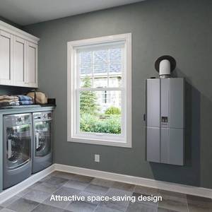 lot 16 image: Rinnai Super High Efficiency Plus 9 GPM Residential 160,000 BTU Natural Gas Interior Tankless Water Heater - Like New Unused Retail $1304