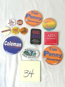 Vintage Minnesota Theme Pinback Button Lot
