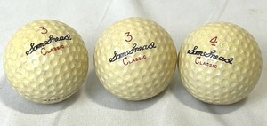 (3) Vintage Wilson Sam Snead Classic Liquid Center Cadwell Cover Golf Balls in Excellent Condition