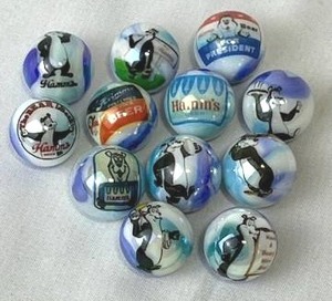 Vintage Hamms Beer Collectors Marbles in Nice Condition