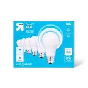 lot 21 image: Set of 2 LED 60W 6pk Daylight CA Light Bulbs - up & up
