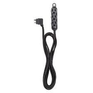 lot 52 image: Set of 2 Globe Electric 12 3 Outlet Extension Cord Black