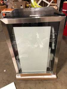 lot 15 image: Vissani 4.3 Cu. ft. Wine and Beverage Cooler in Stainless Steel    Customer Returns See Pictures