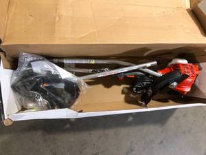 lot 22 image: ECHO 21.2 cc Gas 2-Stroke Attachment Capable Straight Shaft String Trimmer with Speed-Feed Head and Curved Shaft Edger Kit Customer Returns See Pictures