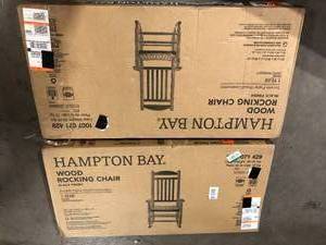 lot 41 image: Lot of 2 Hampton Bay Woo Rocking Chair Customer Returns See Pictures