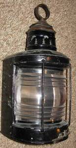 lot 139 image: Antique Geo E. Carpenter Ships Lantern, Chicago